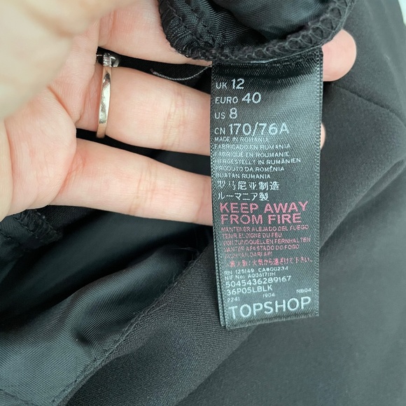 Topshop Black Ruffle One-Shoulder Playsuit (Size 6/8) - Picture 7 of 8